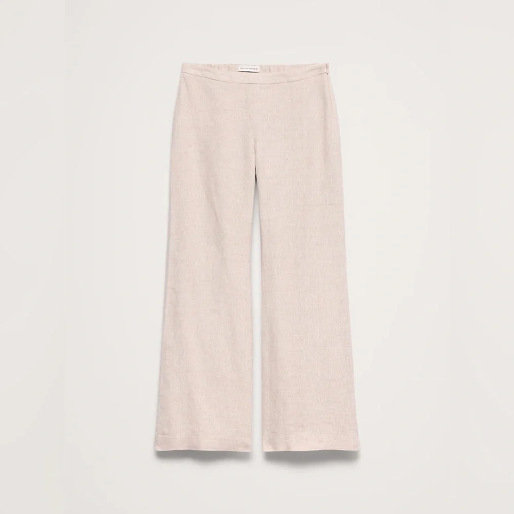 NEW! Banana Republic Mid-Rise Kick-Flare Linen Ankle Pant - Size 12 LONG
